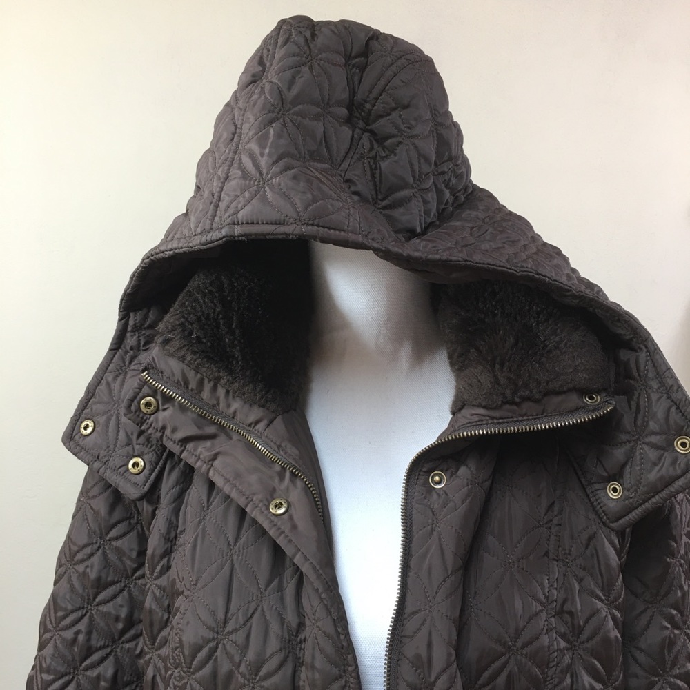 Marc New York Brown Detachable Hood Puffer Coat L - Picture 6 of 12